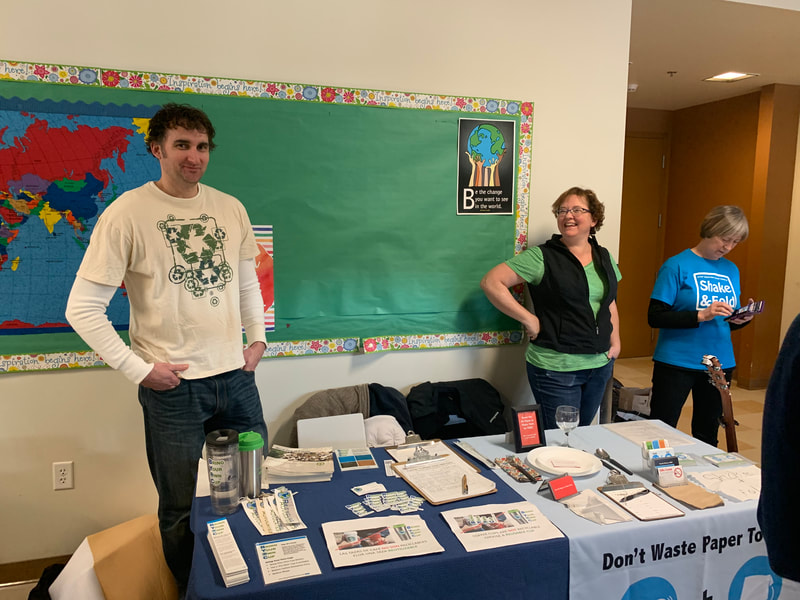 Recycling Advocates and Shake and Fold information table